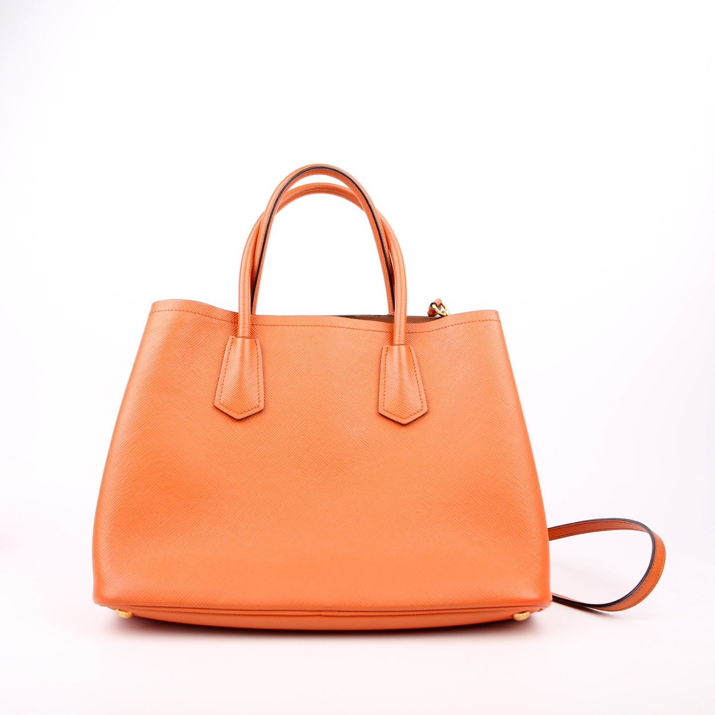 Saffiano Cuir Double Large Orange