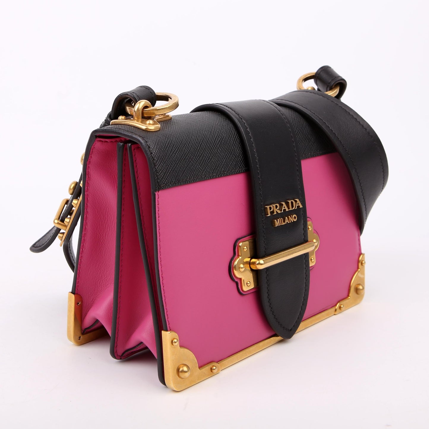 1BD045 Cahier Small Calfskin/Saffiano Pink