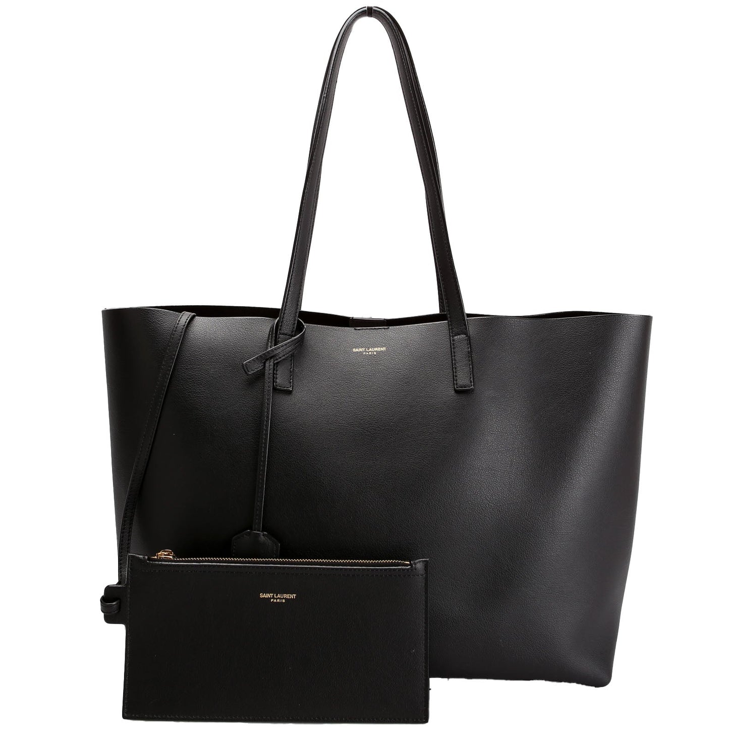 Shopping Bag East/West Supple Leather 600281 Black