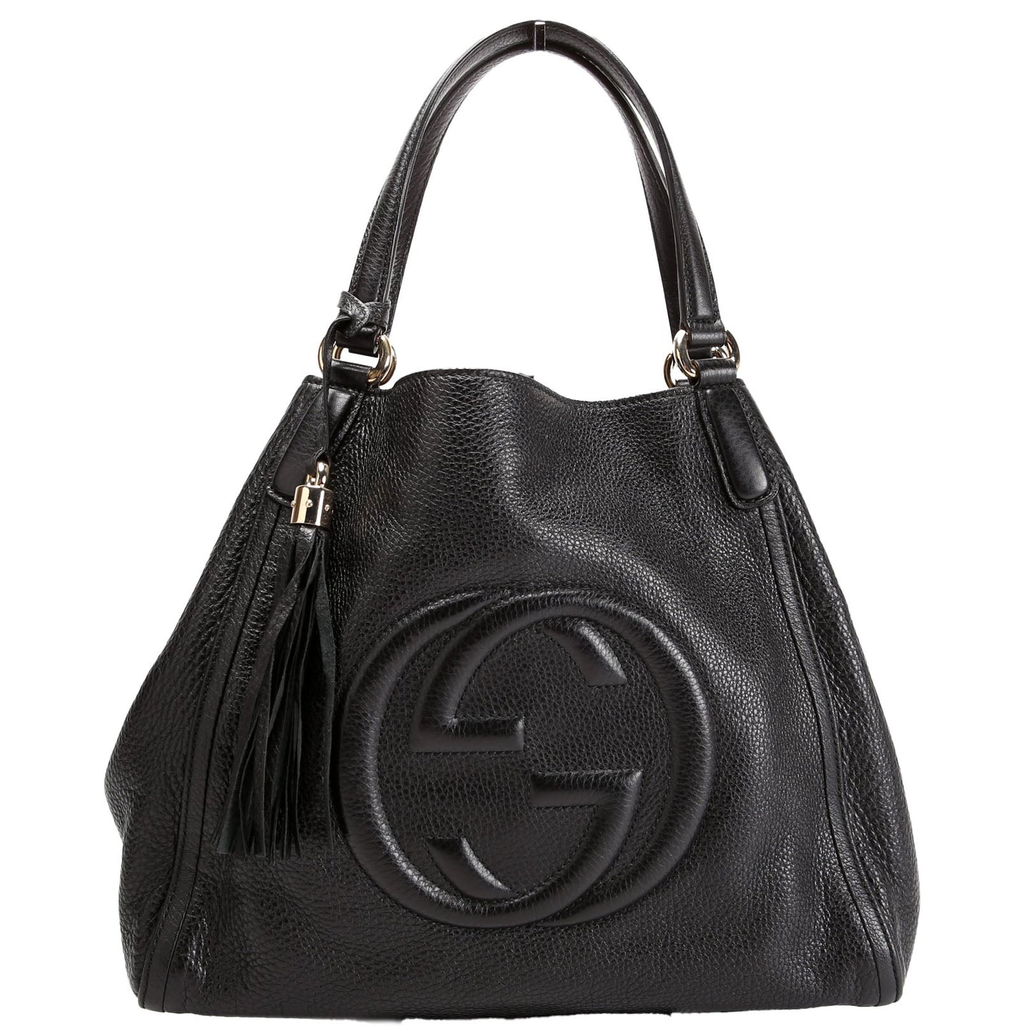 282309 Soho Leather Hobo Medium Black