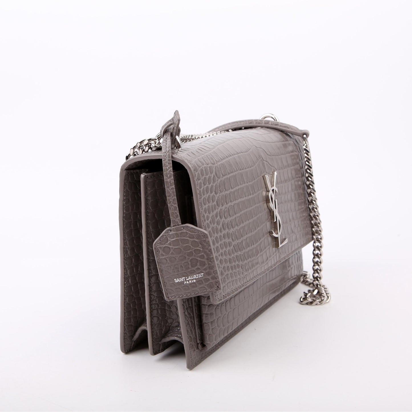 442906 Sunset Medium Croc Embossed Grey