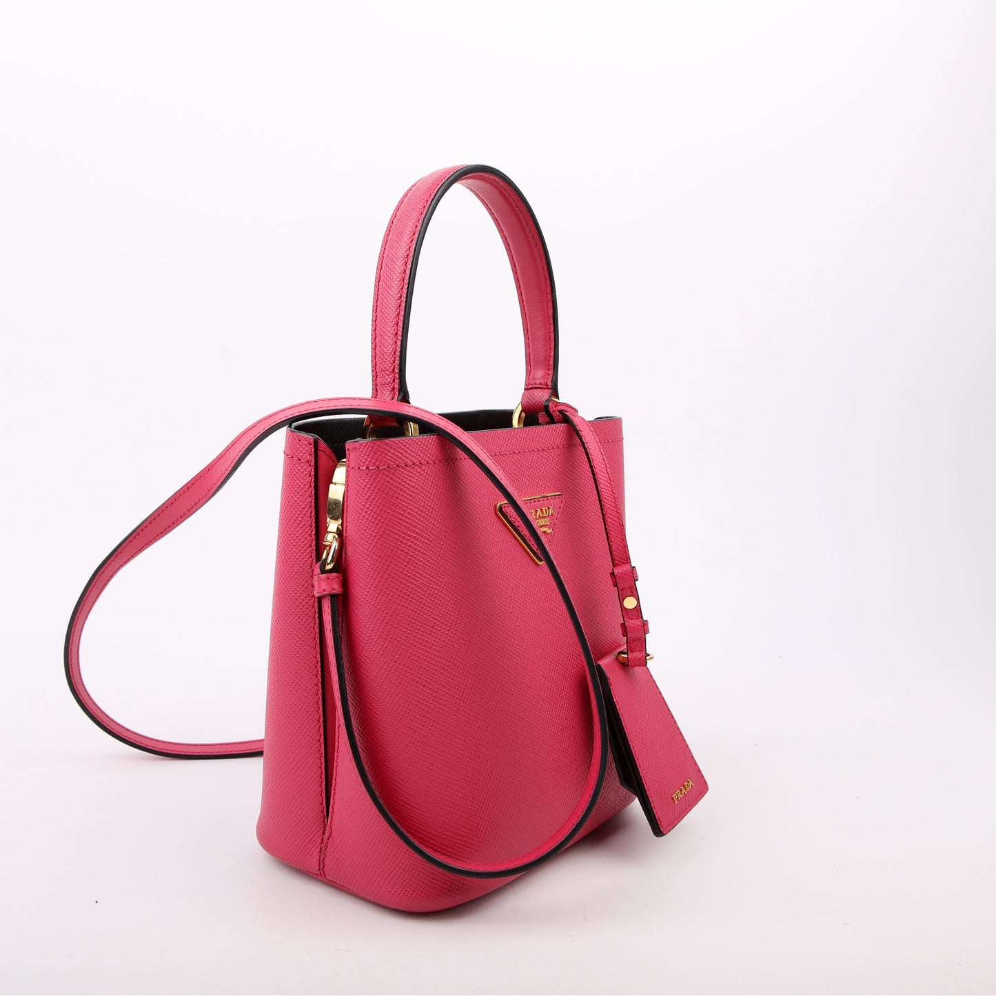 Saffiano Cuir Small Panier Bag Pink