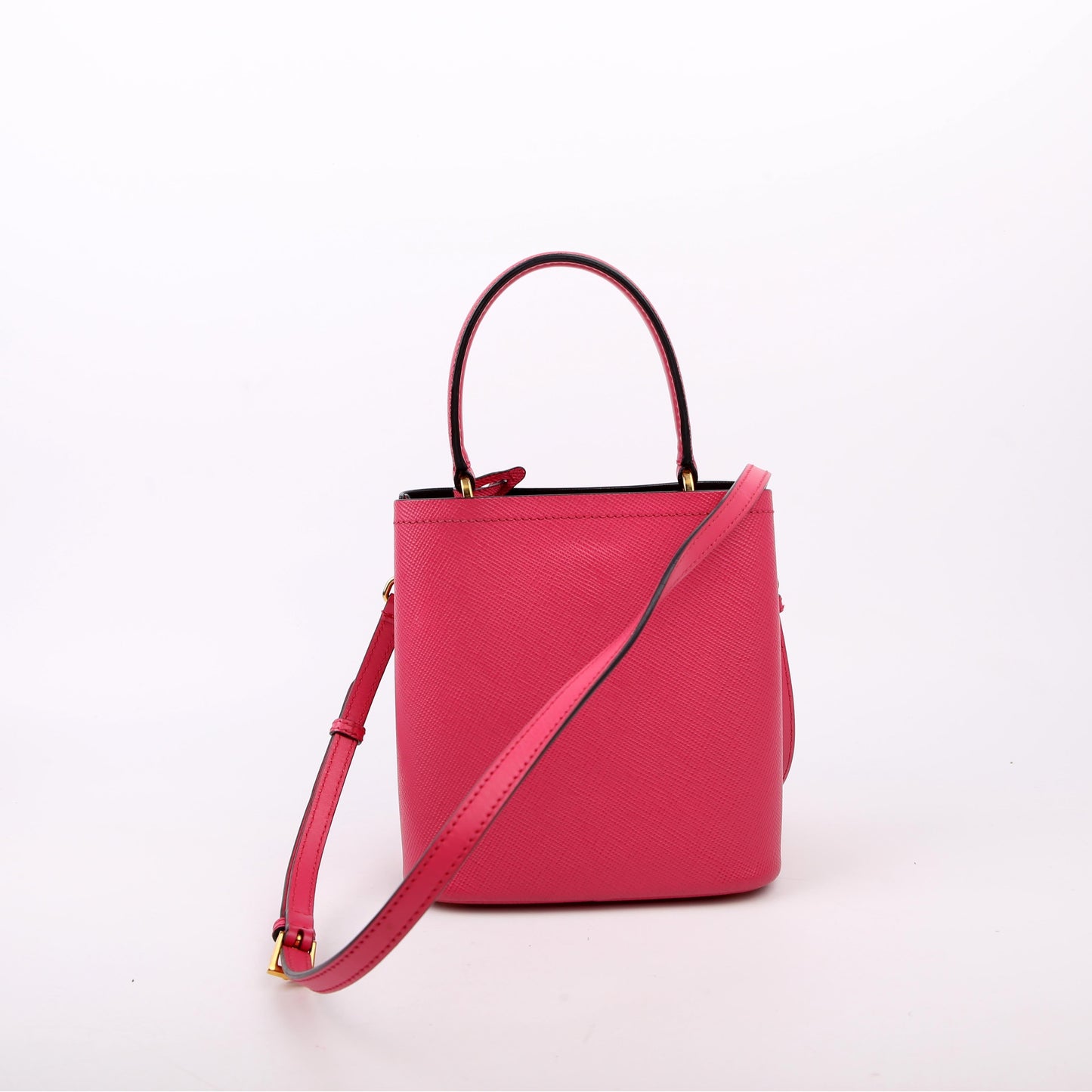 Saffiano Cuir Small Panier Bag Pink