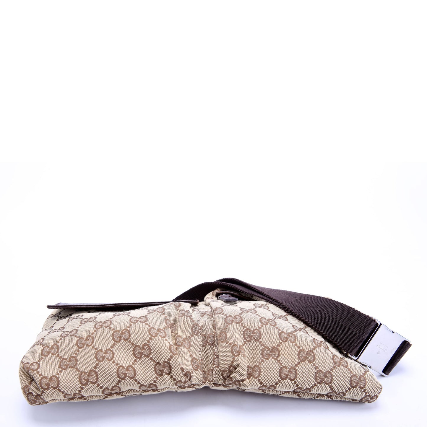 28566 GG Canvas Waist Bag Brown