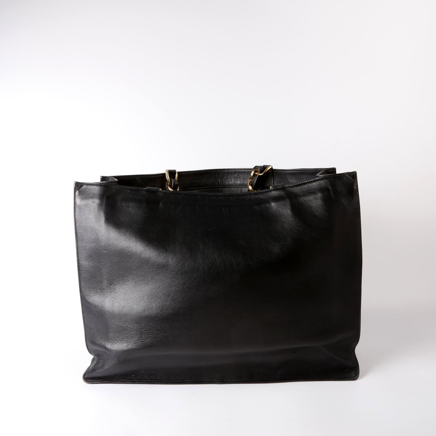 CC Lambskin Chain Tote Extra Large Vintage Black