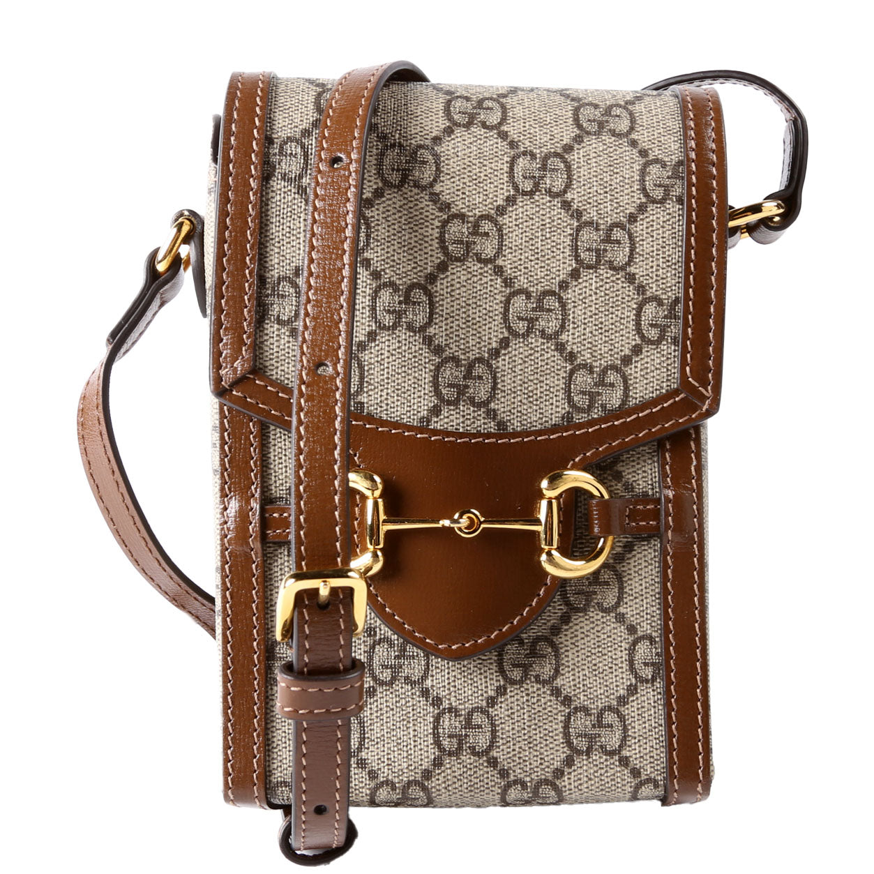625615 Horsebit 1955 GG Supreme Mini Bag Brown