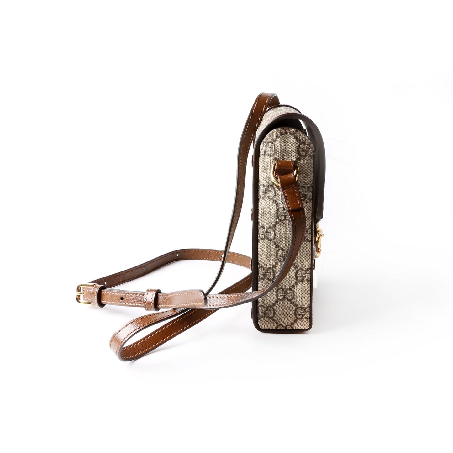 625615 Horsebit 1955 GG Supreme Mini Bag Brown