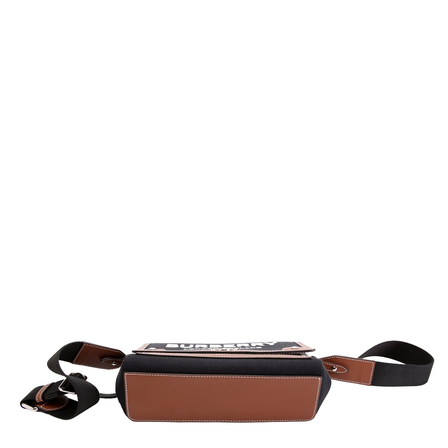 Horseferry Canvas Note Medium Crossbody Black/Brown/White