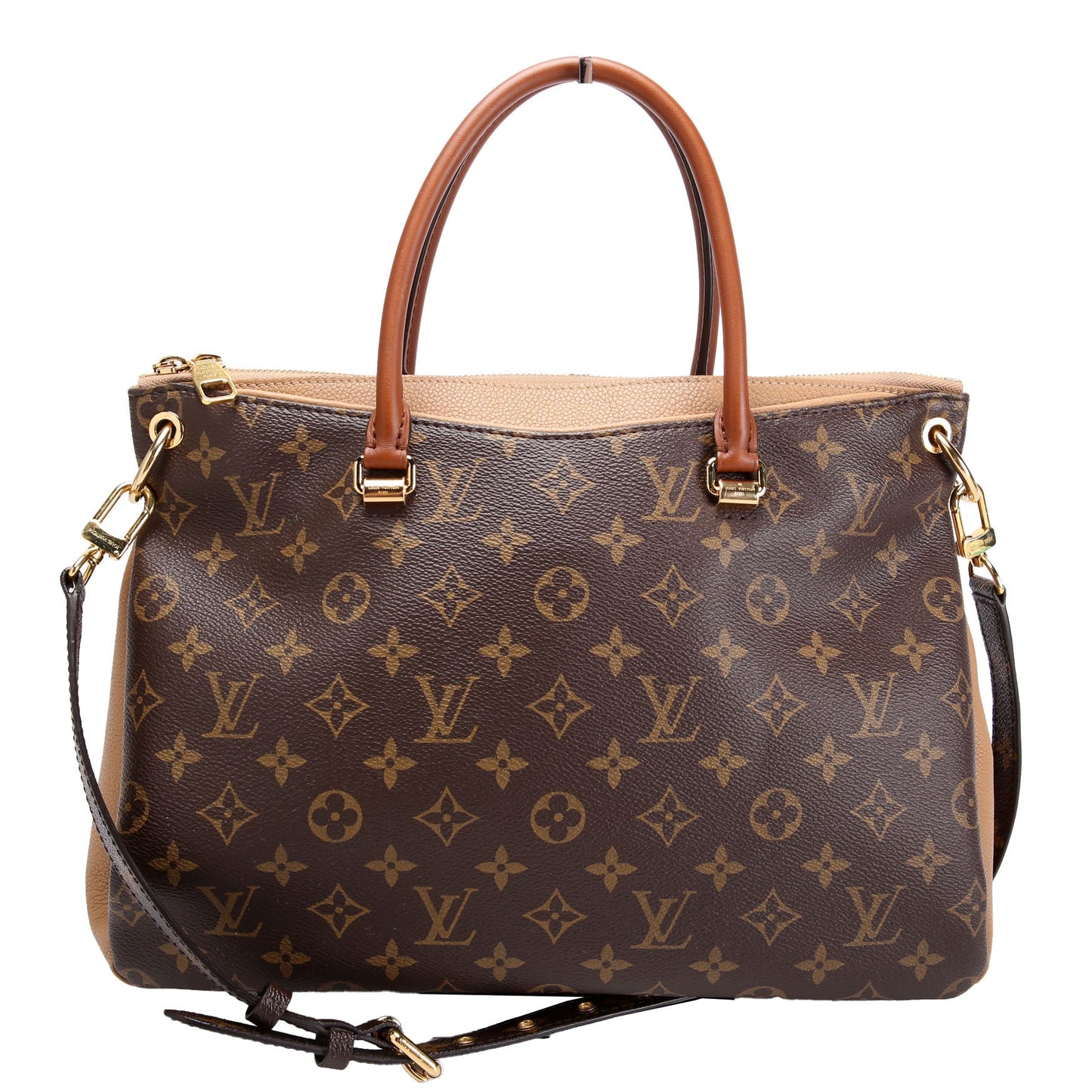 Pallas Tote Monogram Leather Side