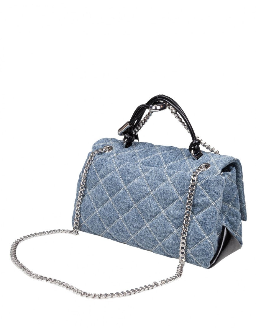 Marc Jacobs The Dual Chain Quilted Denim Handbag