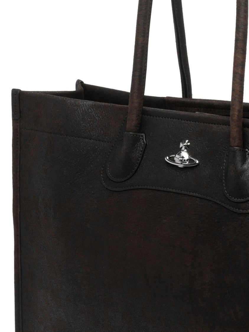Vivienne Westwood Brown Calf Leather Shoulder Bag