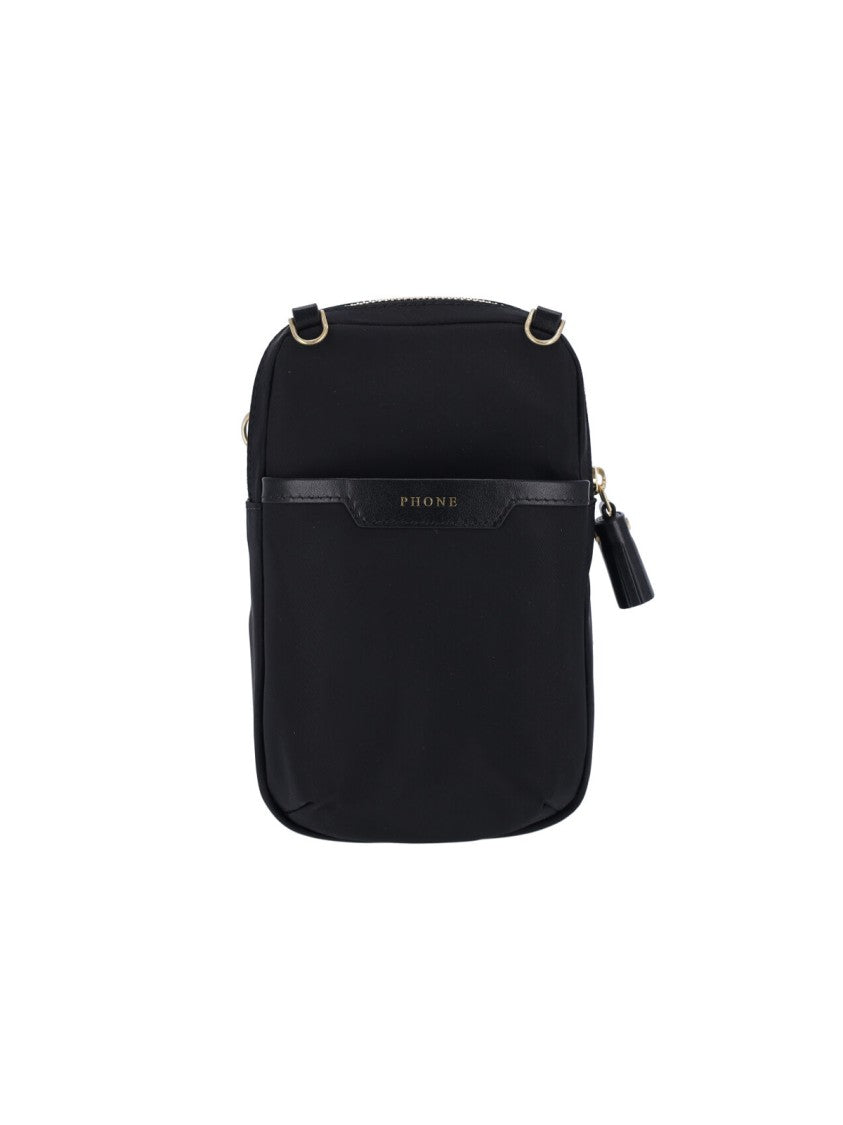 Anya Hindmarch Compact Black Nylon Shoulder Bag