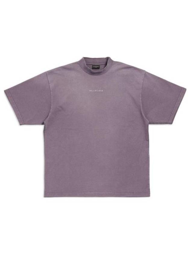 Luxury Balenciaga Trending 2025 Logo Print Short Sleeve T-Shirt Purple