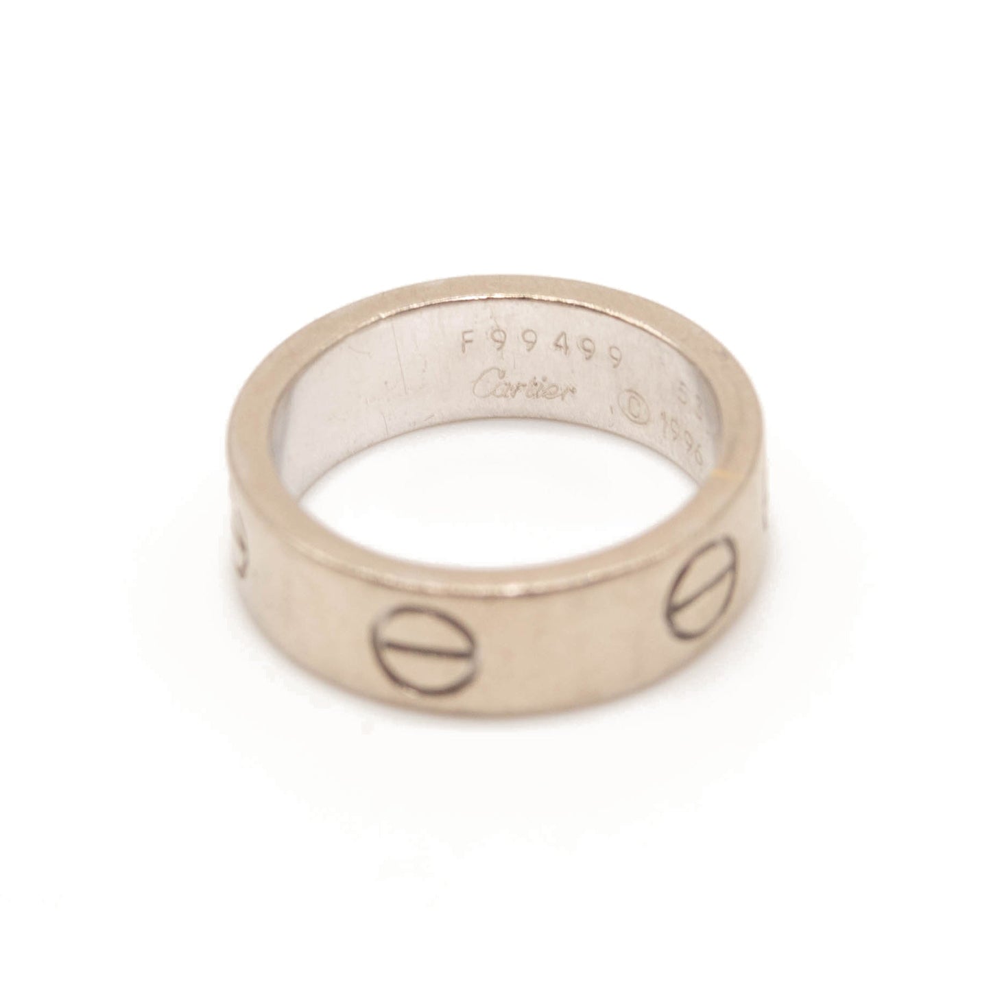 CARTIER 18K White Gold 5.5mm LOVE Ring US 5
