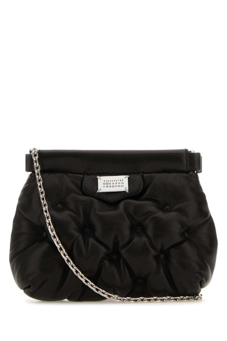 Maison Margiela Black Nappa Leather Baby Glam Slam Classique Crossbody Bag