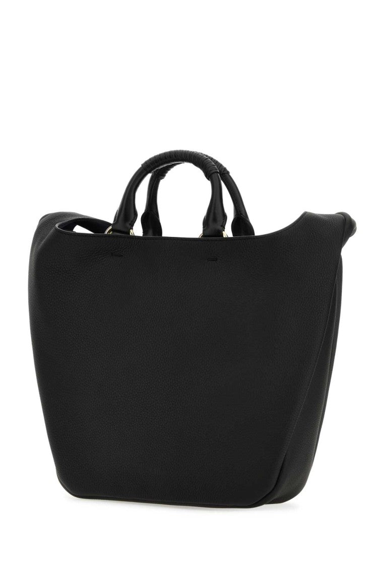 Chloé Black Leather Medium Deia Handbag