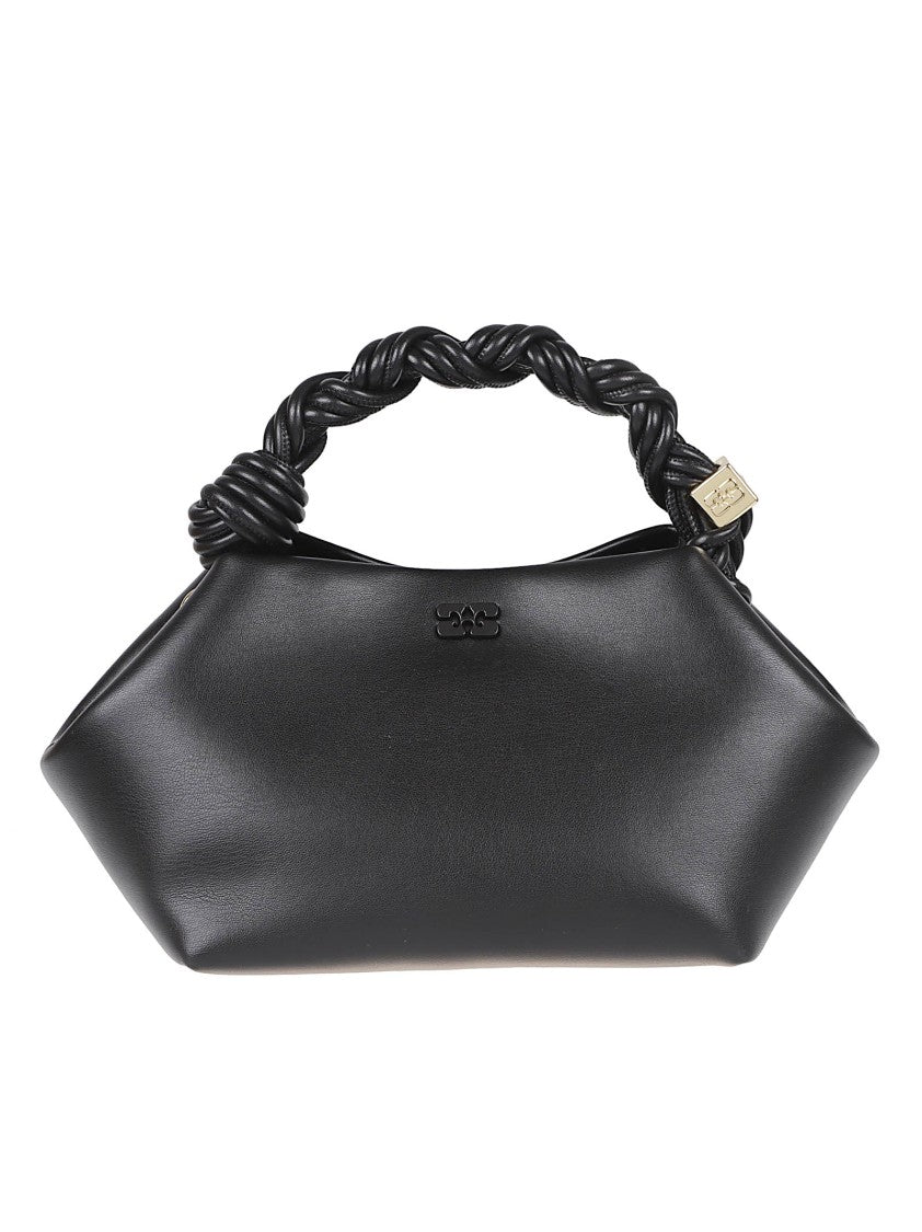 Ganni Black Handbag With Twisted Handle
