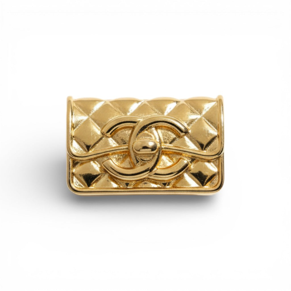 CHANEL Brooch B23K Matelasse bag motif Gold Metal BNIB NEW