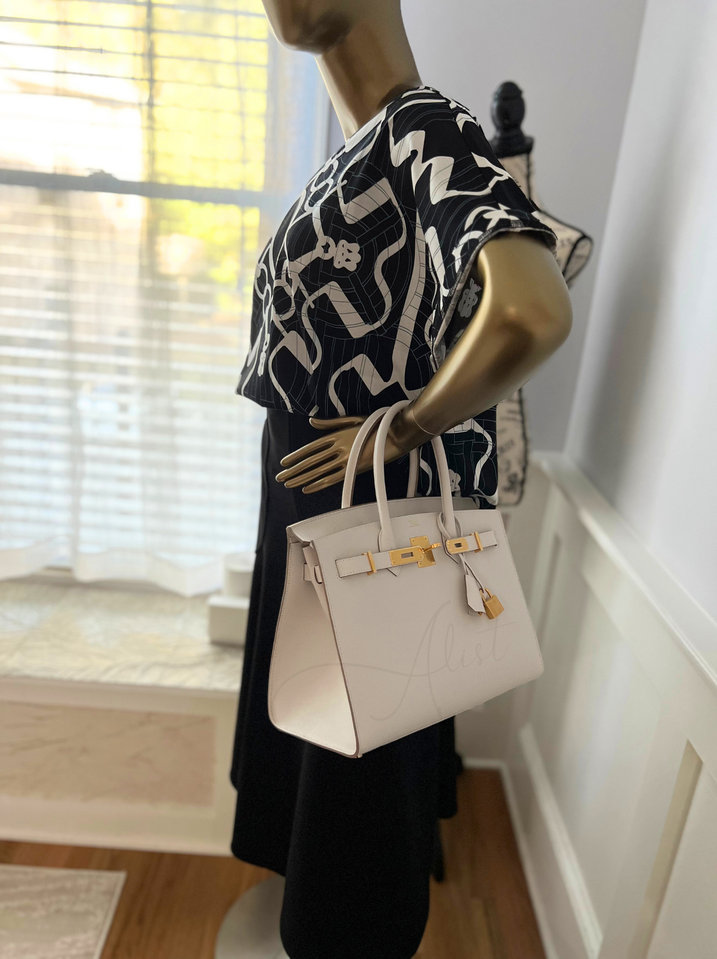 BNIB Hermes Birkin 30 In Gris Pale White Epsom Sellier Gold HW Complete 2024