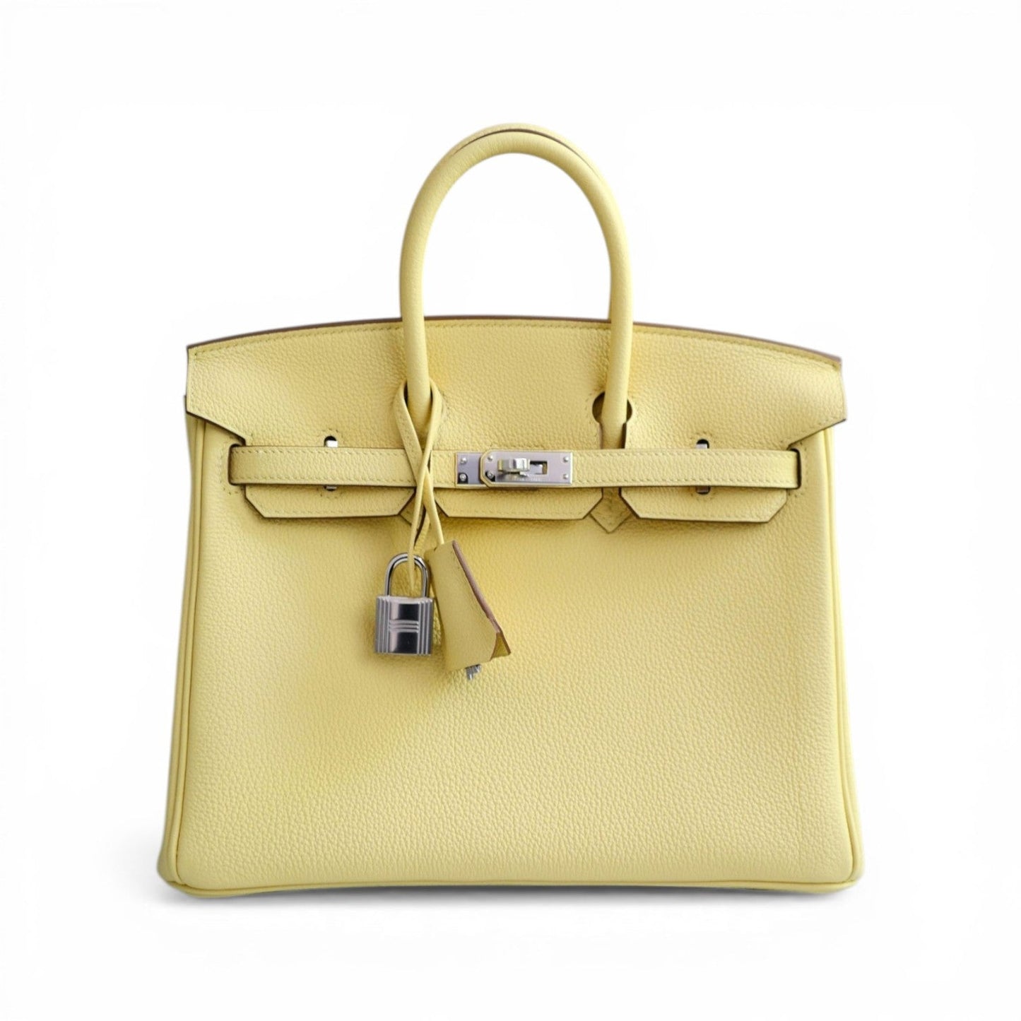 Hermès Birkin 25 Jaune Poussin Togo Leather Palladium Hardware G Stamp