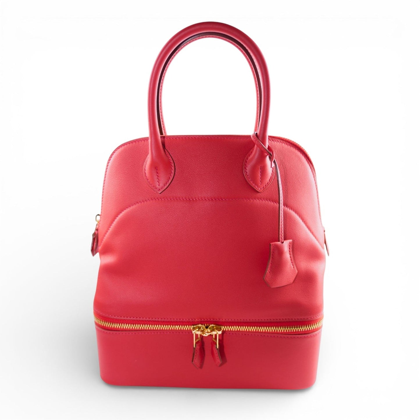 Hermès Bolide Secret in Vermillion Red Swift Leather Gold Hardware T Stamp