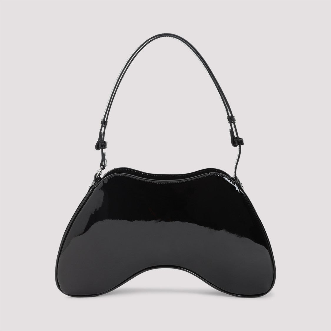 Diesel Curved Shoulder Bag With Glossy Finish