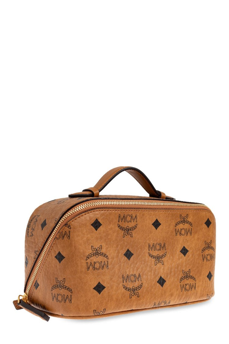 Mcm Structured Brown Bag With Clean Lines