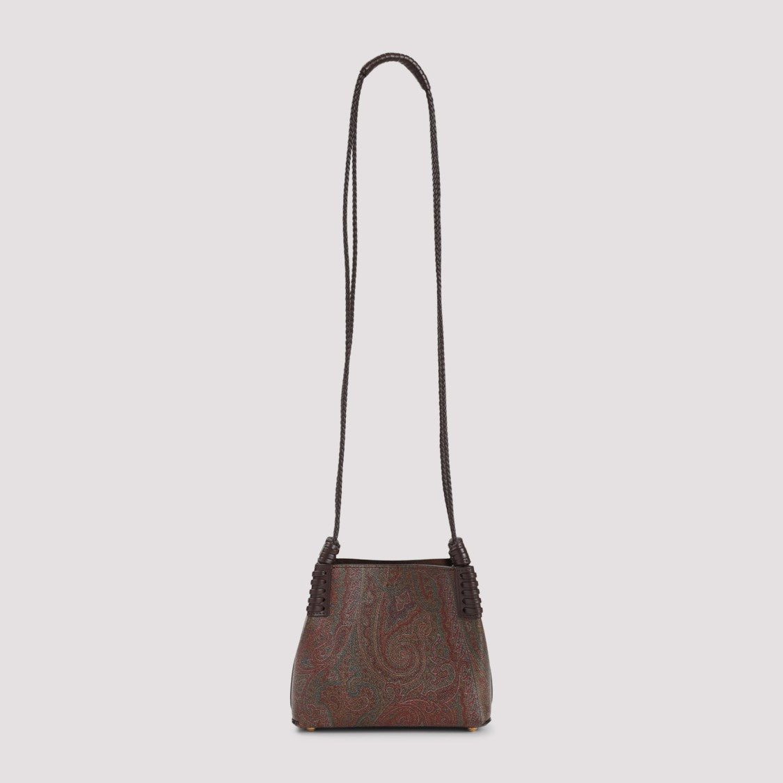 Etro Arnica Xs Shoulder Bag In Signature Brown Canvas