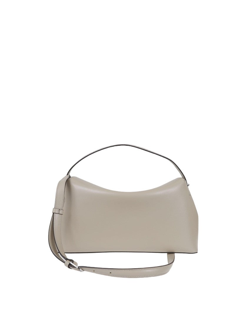 Totême T-Lock Top Handle Handbag In Rich Brown Leather