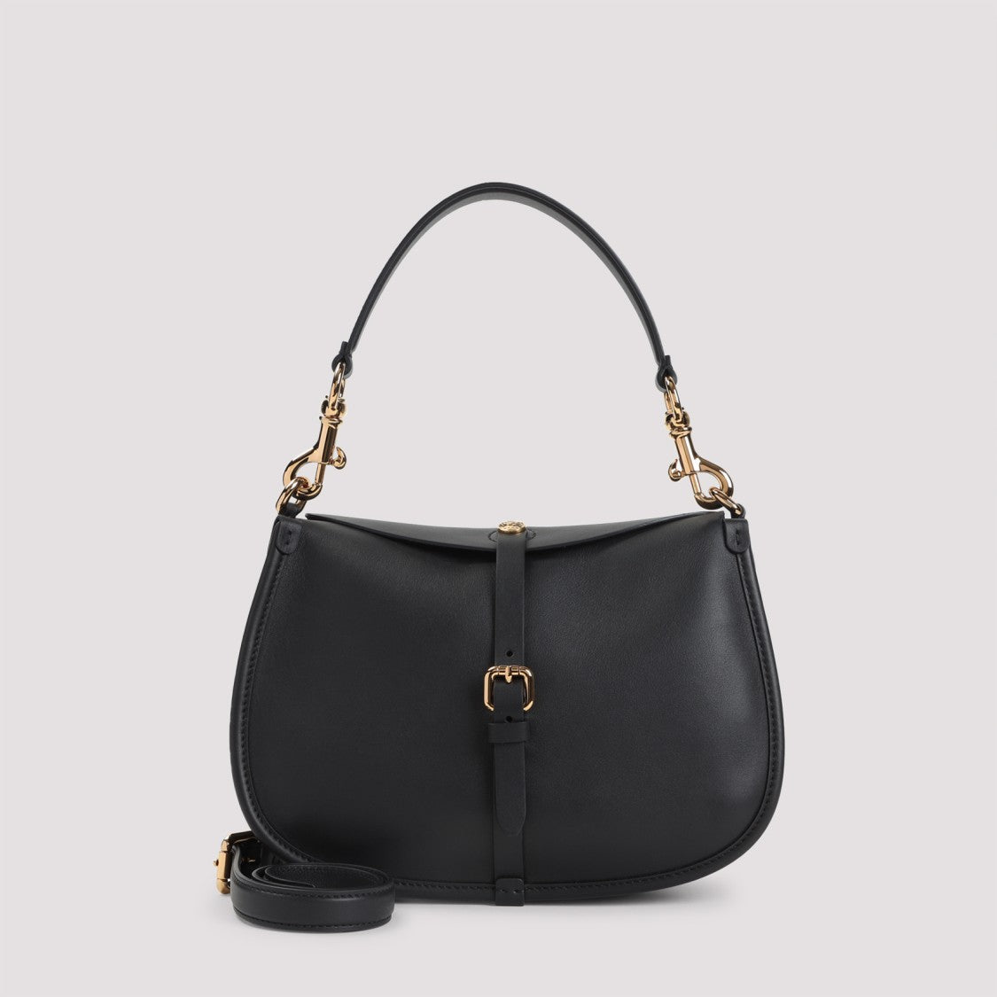 Etro Black Leather Hobo Leather Cross-Body Bag