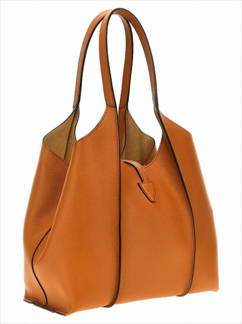 Tod's Structured Leather Shoulder Bag With Gold-Tone Buckle