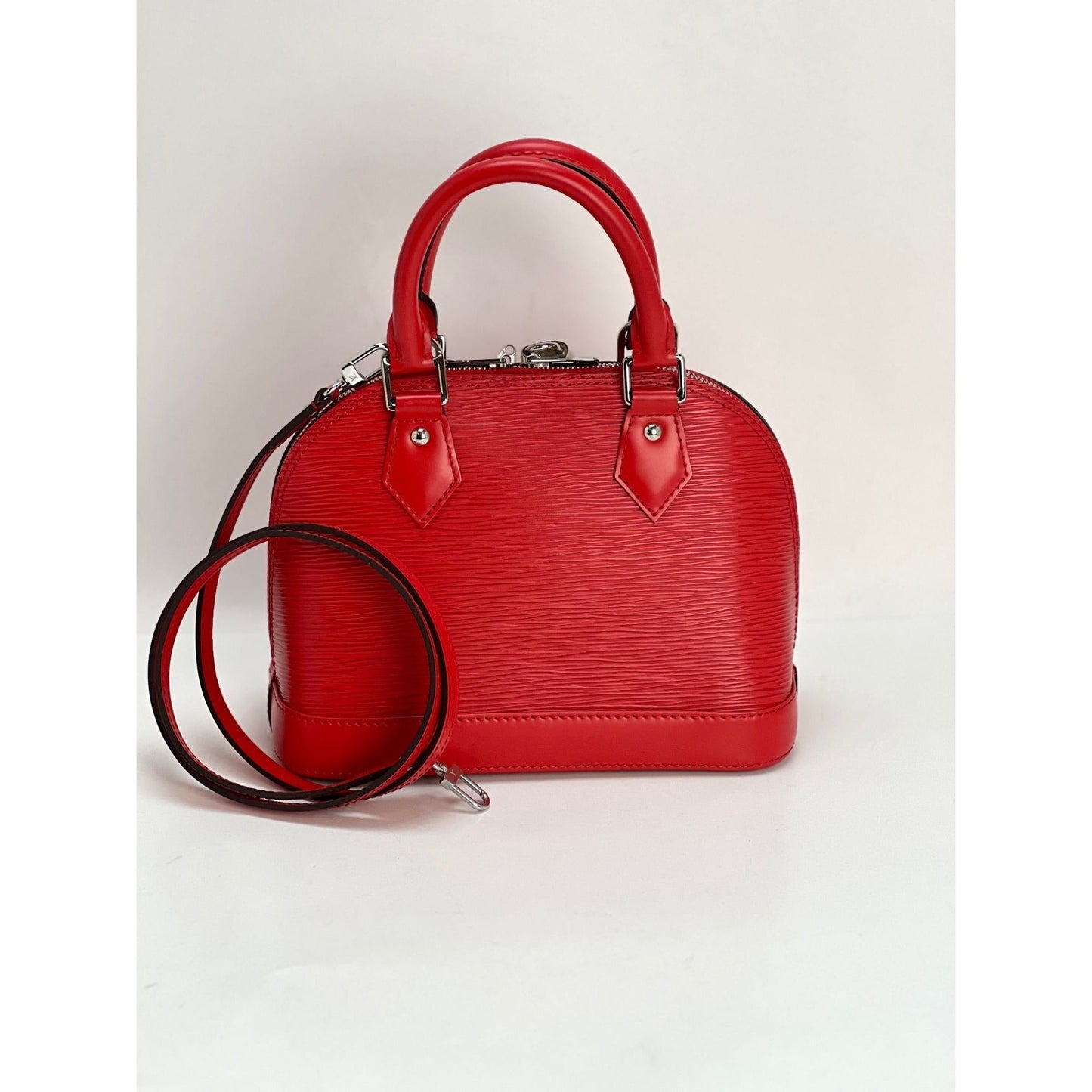 Louis Vuitton Alma BB Epi Coquelicot Handbag