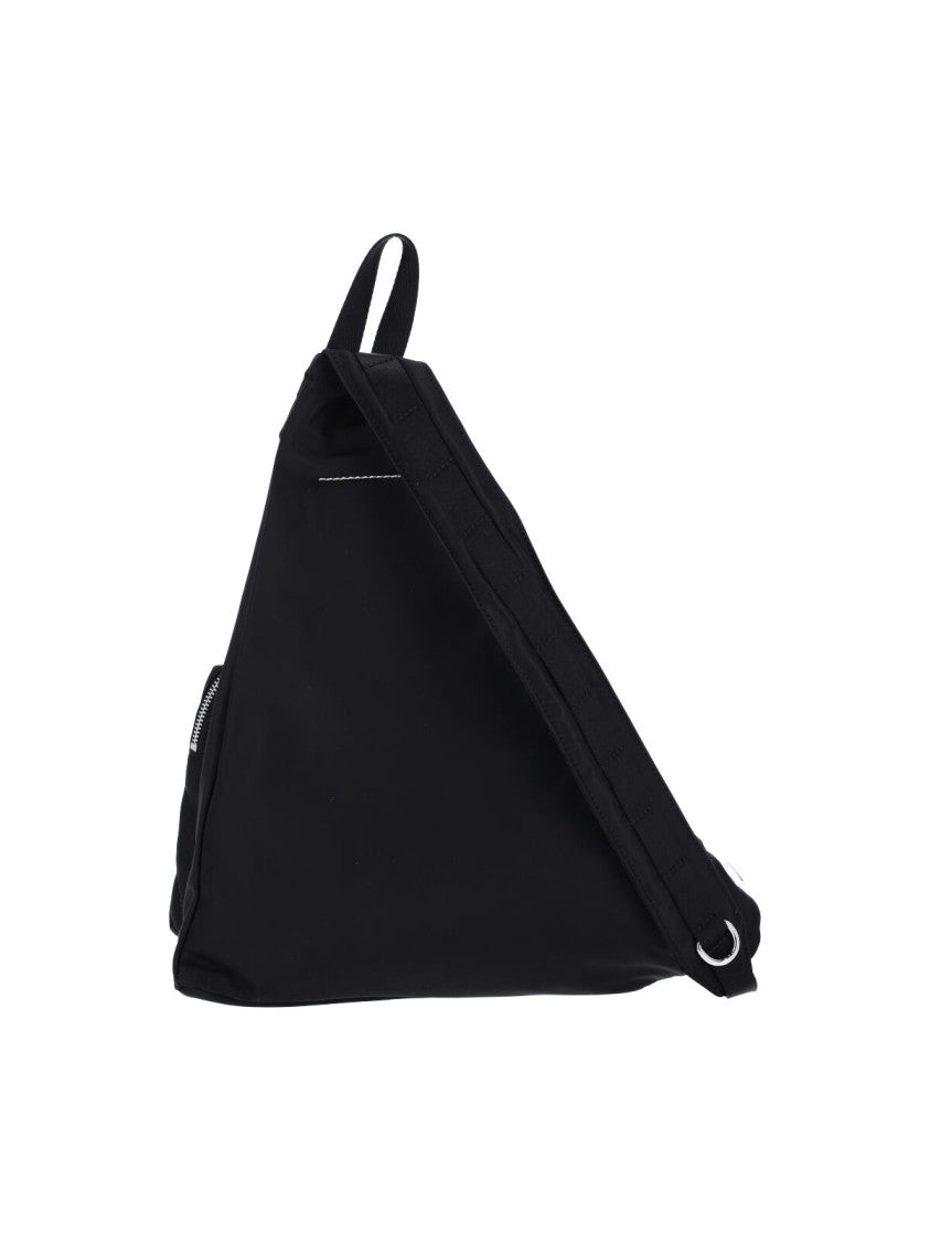Mm6 By Maison Margiela "Japanese Sling Bag" Single Shoulder Backpack Black