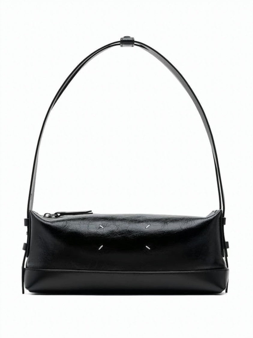 Maison Margiela Rectangular Black Calf Leather Shoulder Bag