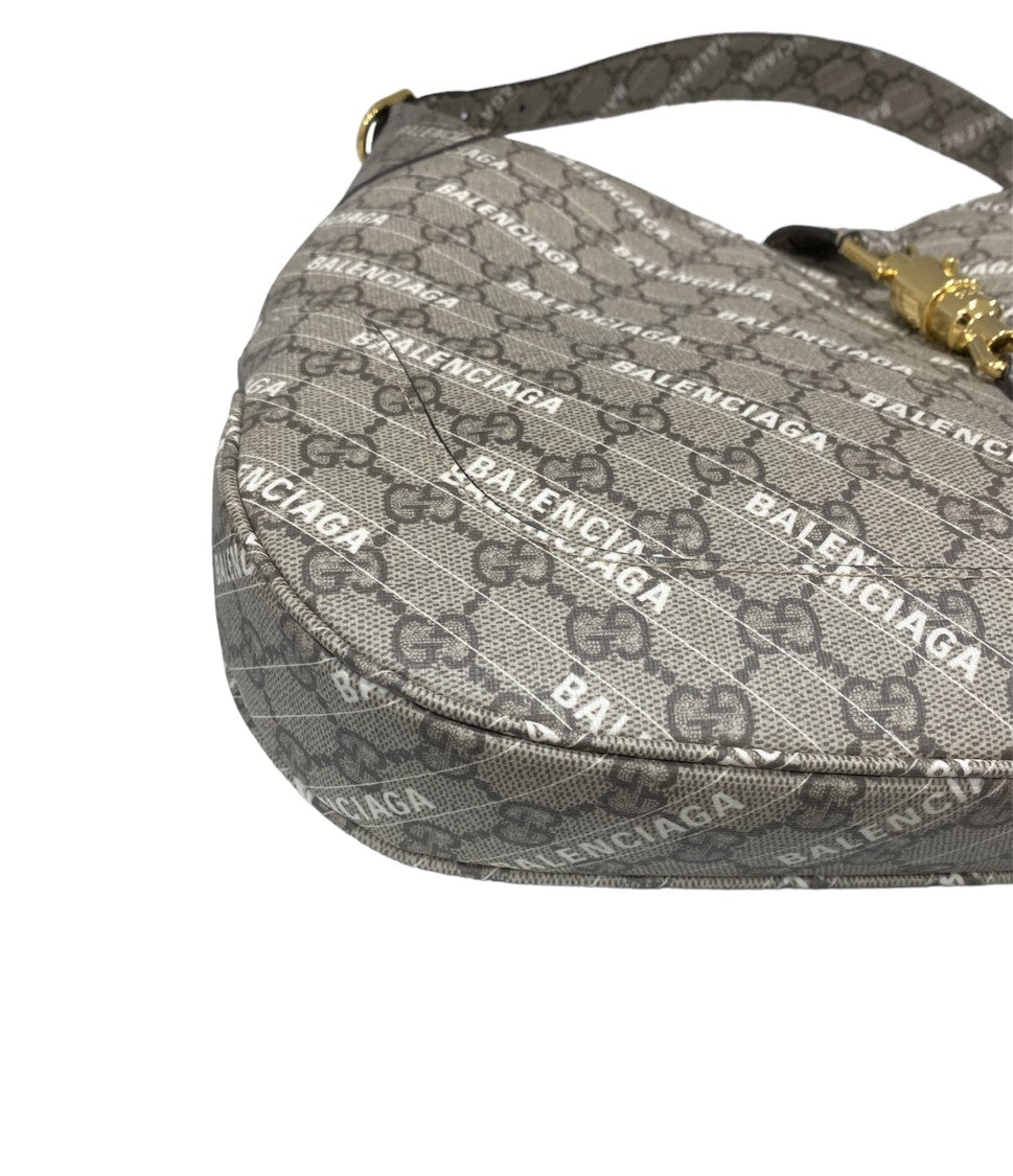 Gucci X Balenciaga GG Supreme Shoulder Bag