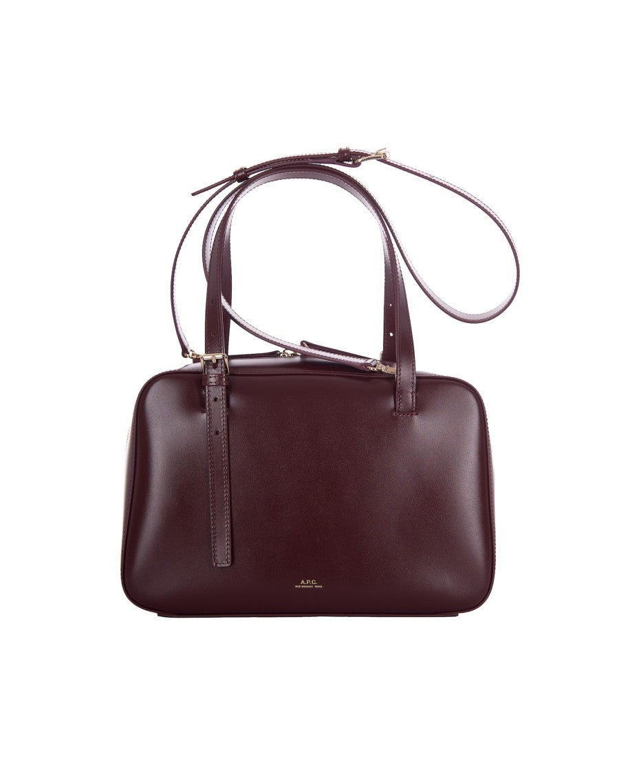 A.P.C. Virginie Box Handbag In Wine