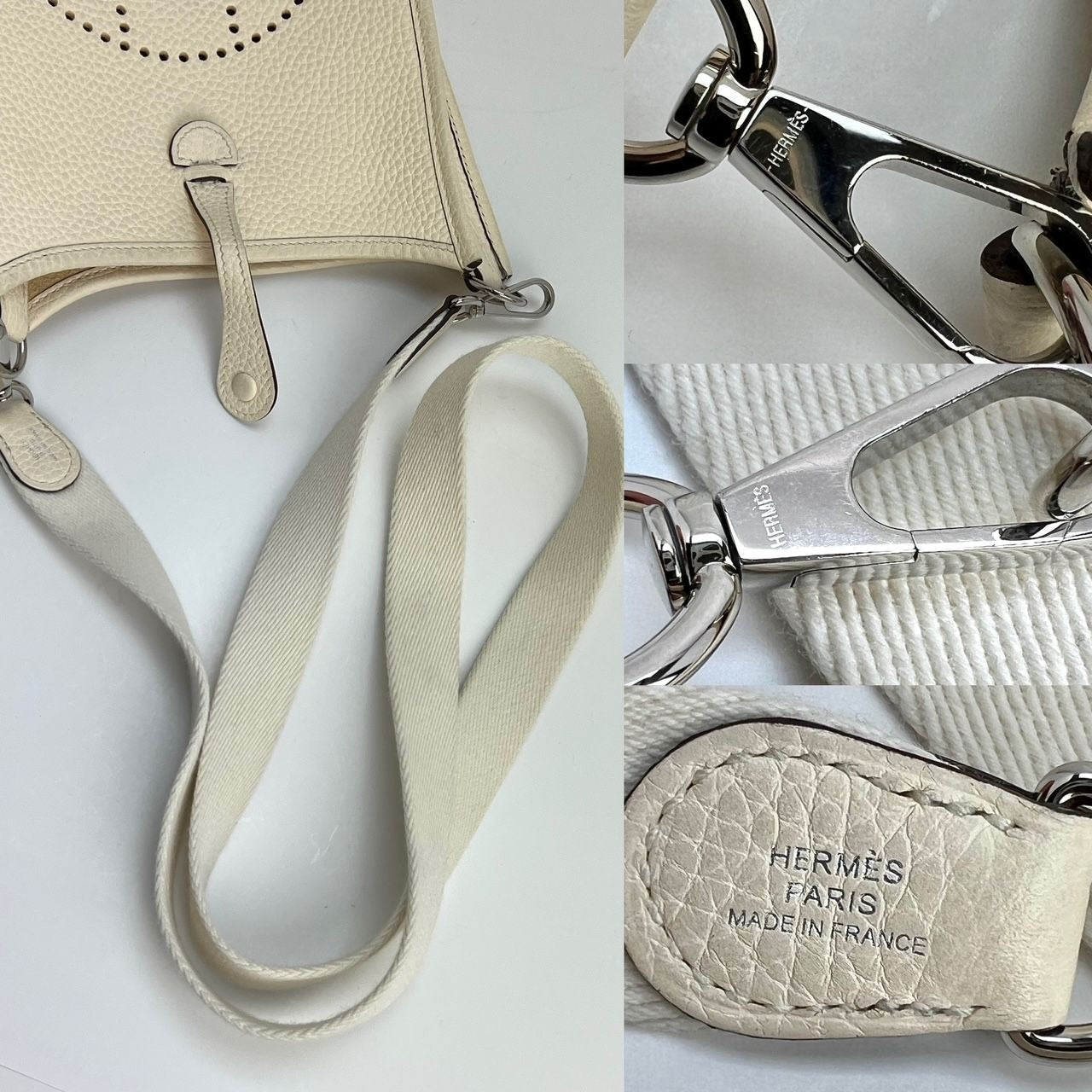 HERMÈS Taurillon Clemence Evelyne TPM Crossbody