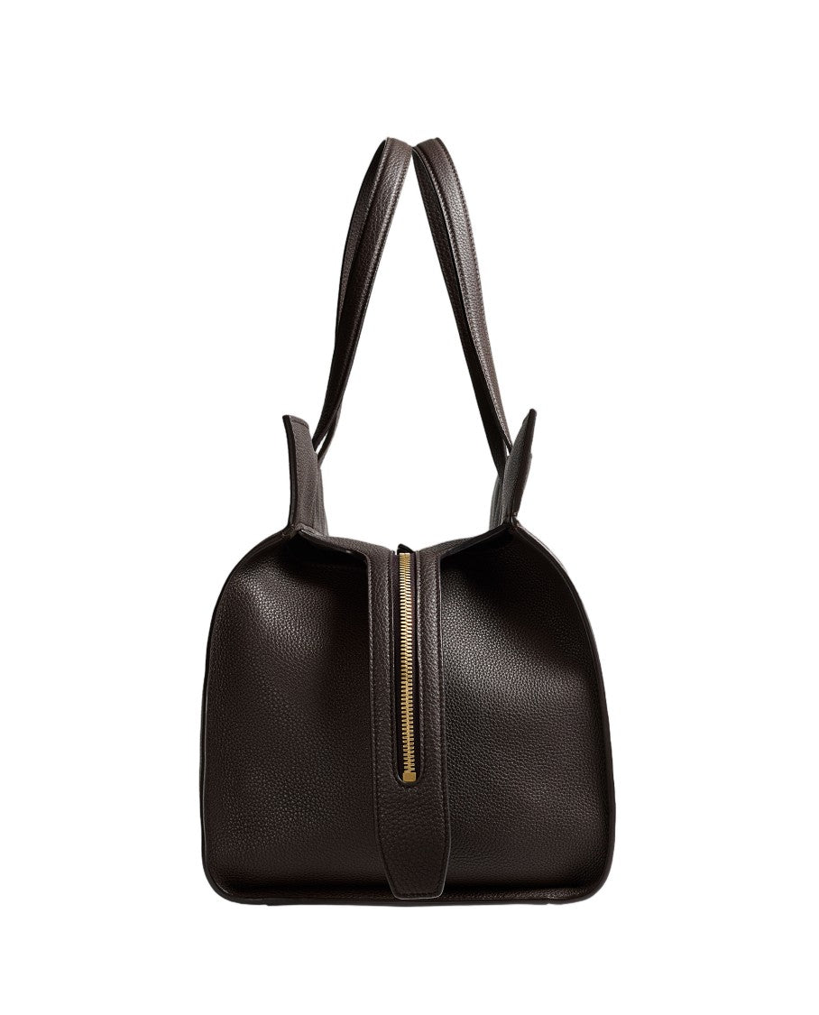 Khaite Structured Pebbled Leather Shoulder Bag