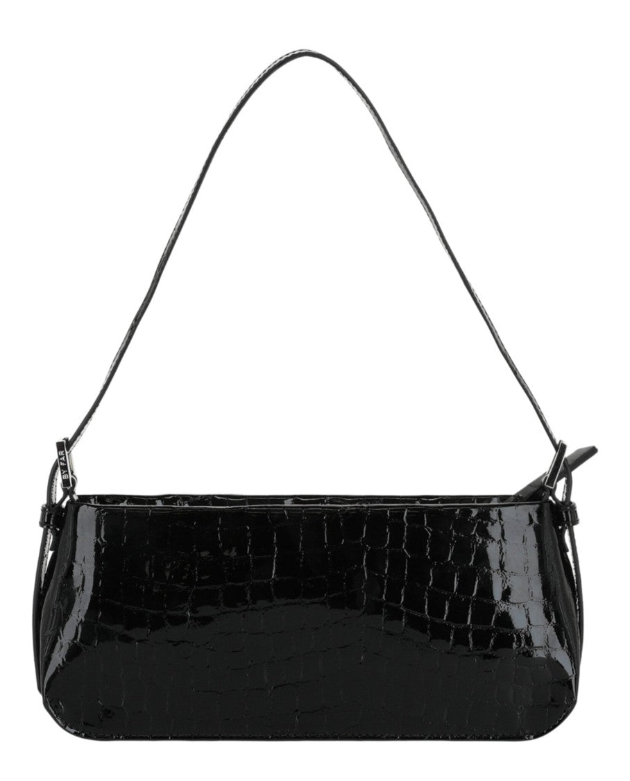 By Far Dulce Crocodile Embossed Shoulder Bag