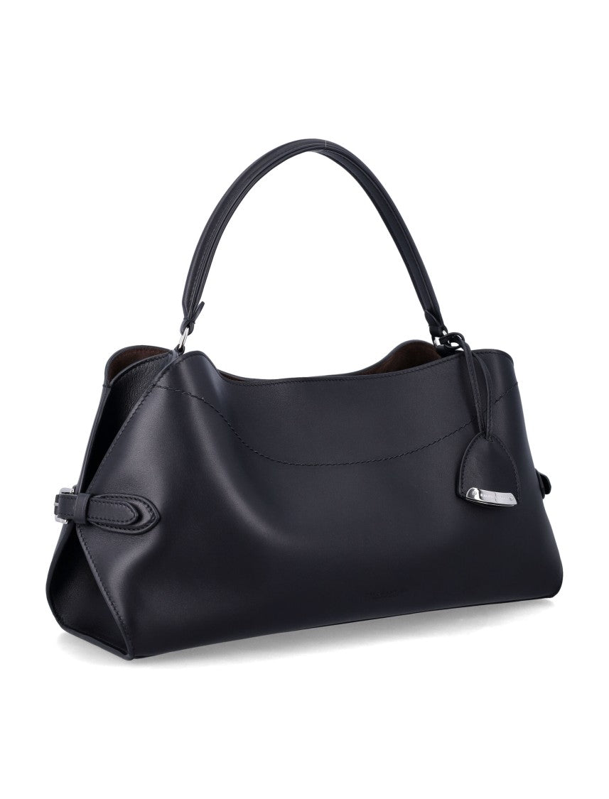 Polo Ralph Lauren Leather Structured Shoulder Satchel
