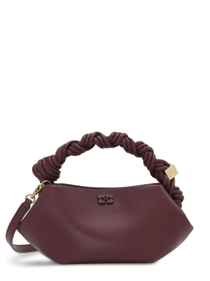 Ganni Geometric Purple Mini Bag With Twisted Handle