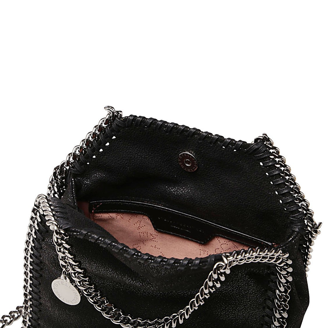 Stella Mccartney Black Faux Leather Tiny Falabella Tote