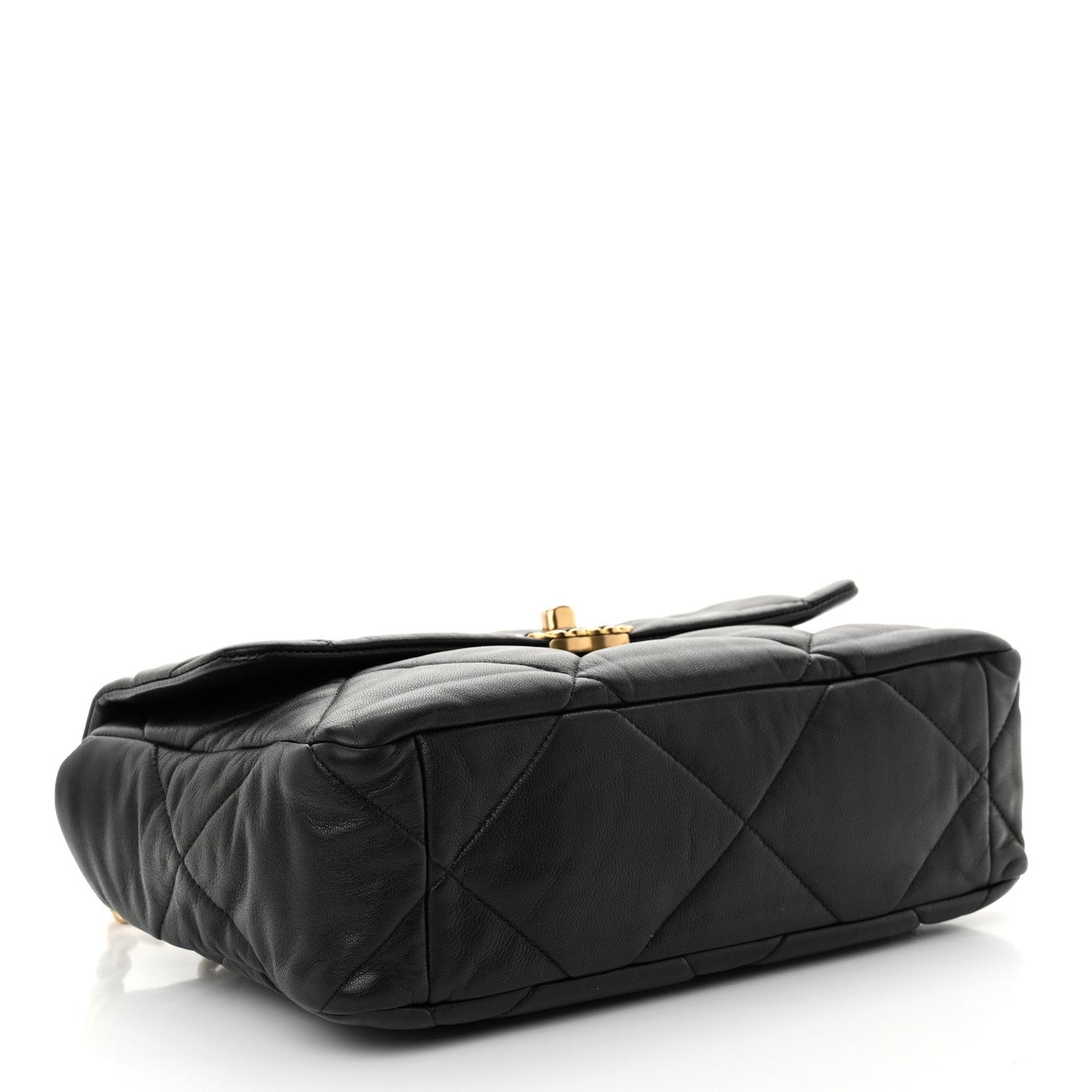 Goatskin Quilted Large Chanel 19 Flap Black