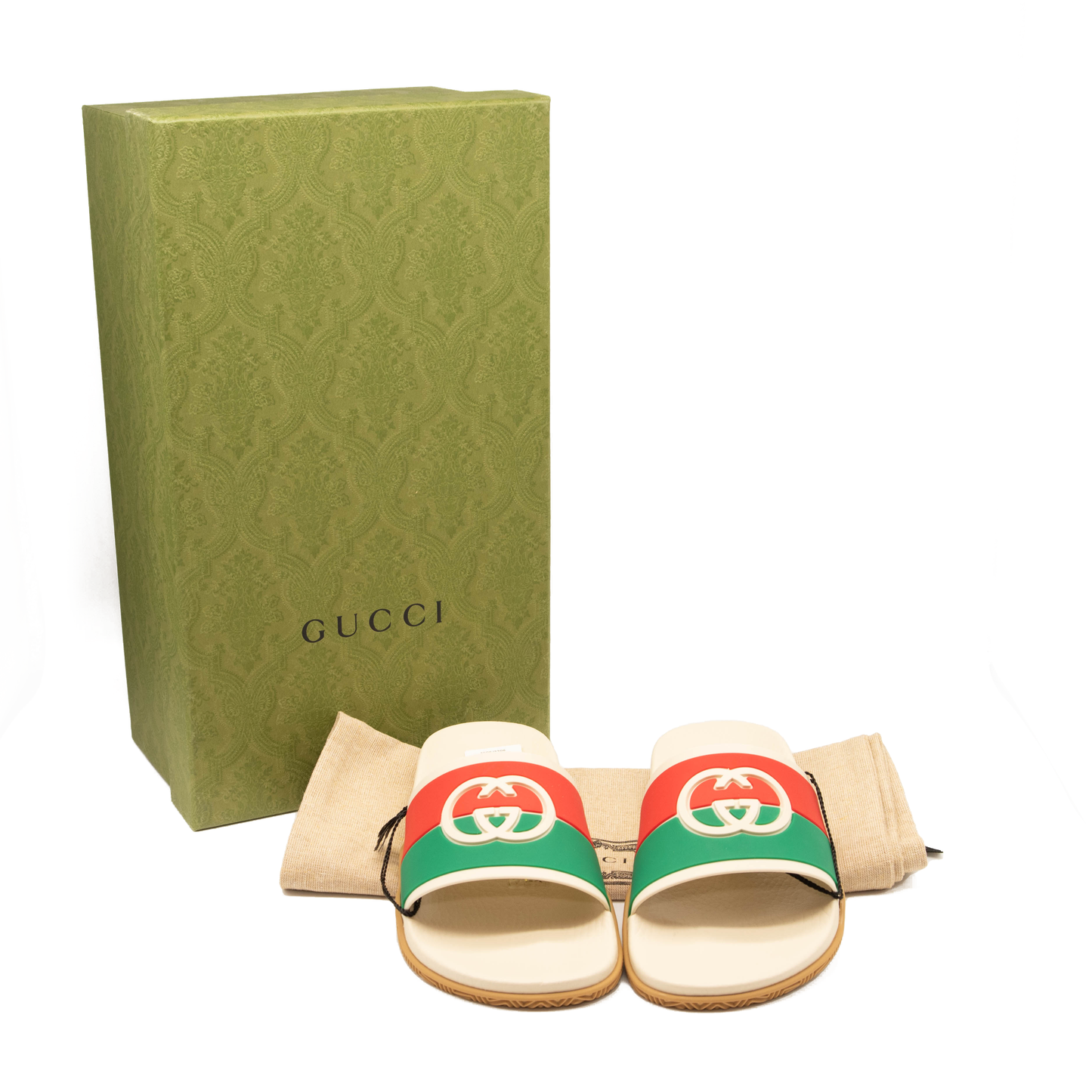 Gucci Pursuit GG Logo Slide Sandal (Women) EU 35 White with Box