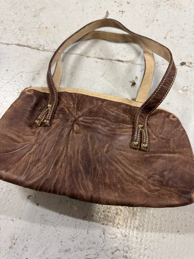 2000s Cavalli Brown Brut Handle Bag