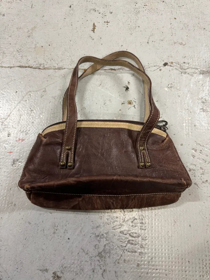 2000s Cavalli Brown Brut Handle Bag