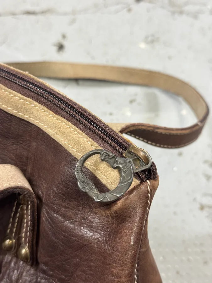 2000s Cavalli Brown Brut Handle Bag