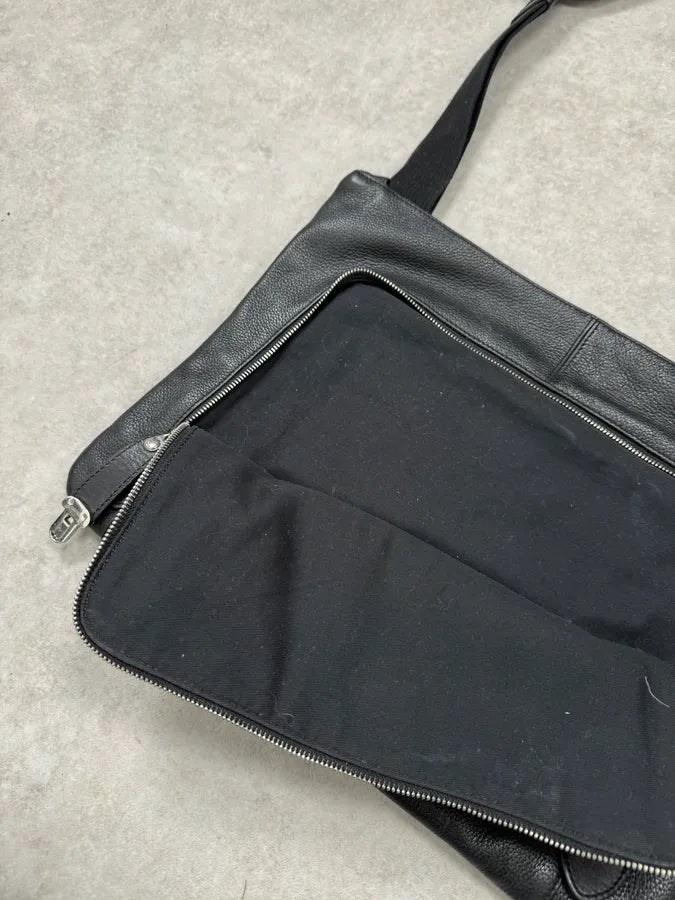 2000s Dolce & Gabbana Black Leather Shoulder Bag