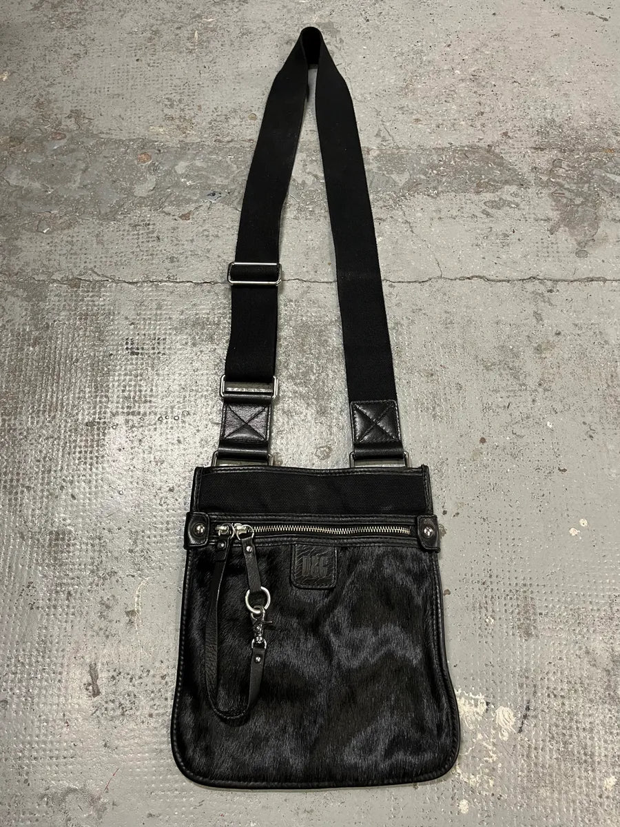 2000s Dolce & Gabbana Black Pony Hair Crossbody Bag