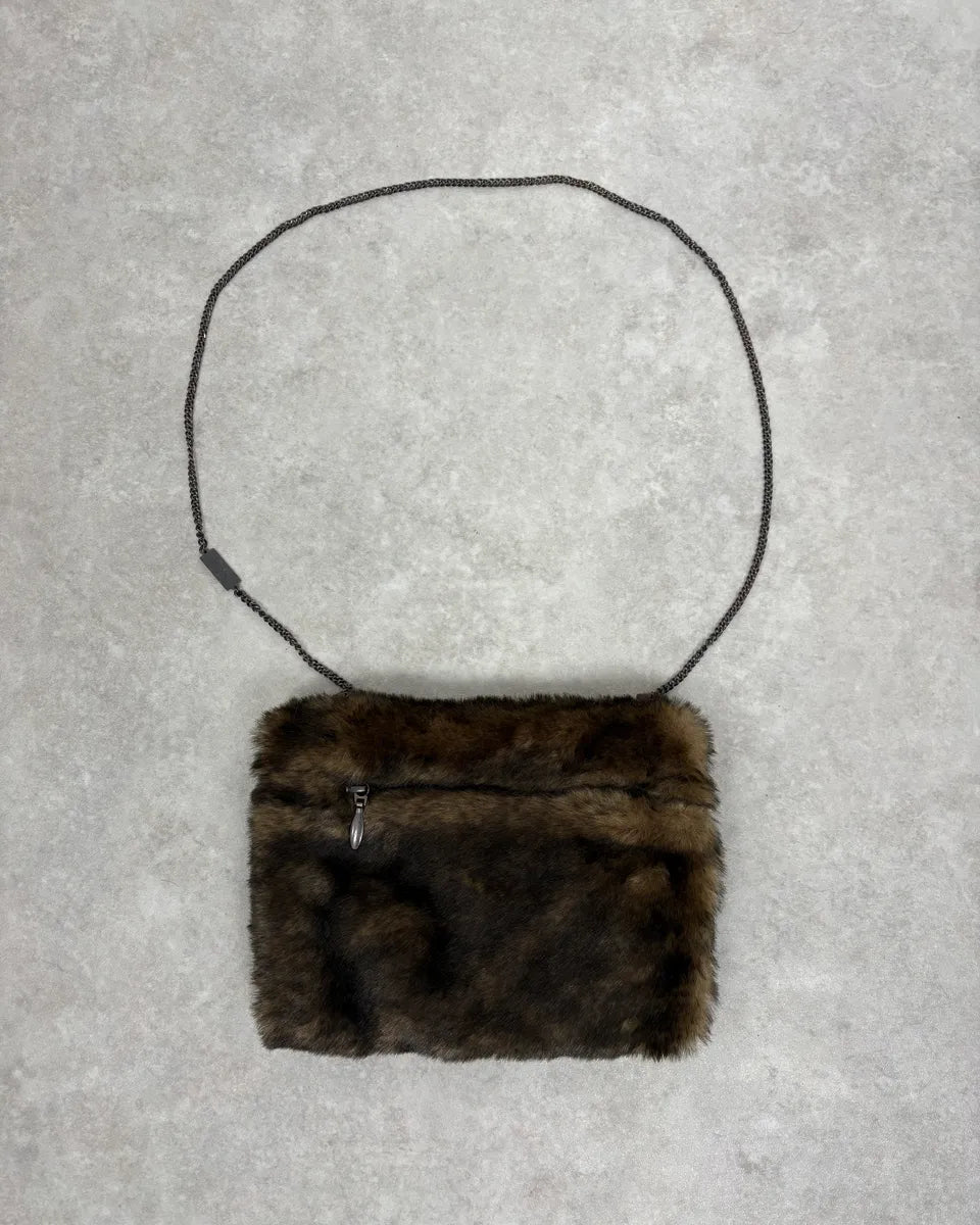 2000s Jean Paul Gaultier Faux Fur Shoulder Bag